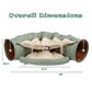Algherohein Foldable Cat Bed Houses for Indoors with Cat Tunnel Hanging Toys