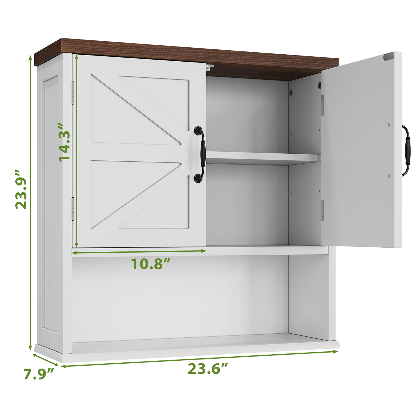 Smuxee Bathroom Cabinet Storage with Bathroom Shelf, Over the Toilet Storage Wall Cabinet