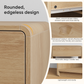Semiocthome Modern Nightstand Set of 2 with Rounded Corners, Bedside Table for Bedroom, Oak