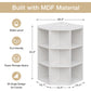Smuxee Modern Corner Shelf with Cube Storage,USB Outlets Charging Station,Home Corner Cabinet
