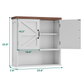 Semiocthome Farmhouse Bathroom Cabinet Medicine Cabinet with Adjustable Shelf for Bathroom,White,Wooden