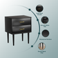 Semiocthome Nightstand with 2 Drawers, Bedside Table for Bedroom, End Tables for Living Room, Black