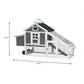 Algherohein Chicken Wire Wood Chicken Coop Rabbit Hutch Kennels House,Outdoor Large Animal Home,Gray