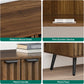 Semiocthome Sideboard Buffet Cabinet with 2 Fluted Doors and Adjustable Shelves for Kitchen