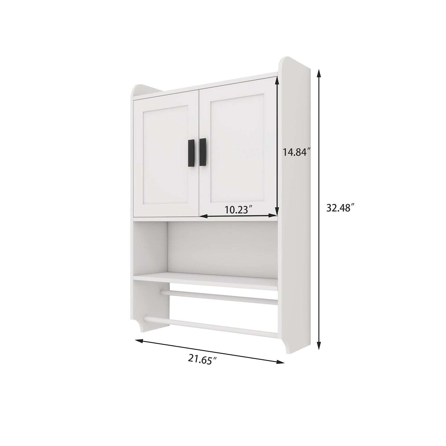 Semiocthome Bathroom Medicine Cabinet Over the Toilet Storage Cabinet with Towel Bar and Paper Holder