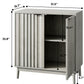 Semiocthome Modern Sideboard Buffet Cabinet with Fluted Doors, Dining Room and Kitchen, Gray