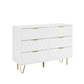 Smuxee White Dresser for Bedroom Living Room,Storage Chest of 6 Drawers