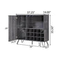 Algherohein 1 Door Wine Rack Bar Cabinet,Kitchen Buffet Cabinet Sideboard,Gray