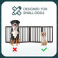 Smart FENDEE Foldable Dog Gate Extra Wide Dog Fence Bamboo Pet Gate for Doorway,24"H,Brown