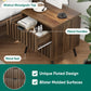 Semiocthome Mid Century Nightstand with 2 Drawers,Bedside Table for Bedroom,Walnut,Adult