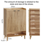 Semiocthome 6-Tier Shoe Storage Cabinet with Adjustable Shelves, Shoe Cabinet for Entryway