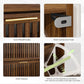 Semiocthome 31.5" Shoe Storage Cabinet with 2 Flip Louvered Drawers for Entryway, Walnut