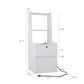 Algherohein Tall Nightstand with Charging Station and Night Light,End Tables with 2 Drawers
