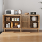Algherohein Sideboard Cabinet with 4 Door & Adjustable Shelves, Kitchen Storage Organizer, Home Decor TV Stand for Living Room, Oak
