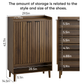 Semiocthome 6-Tier Shoe Cabinet with Fluted Doors and Adjustable Shelves, Shoe Storage for Entryway,Walnut