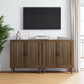Semiocthome Set of 2 Sideboard Cabinet with Adjustable Shelf, Wooden Console Cabinet for Living Room, Walnut