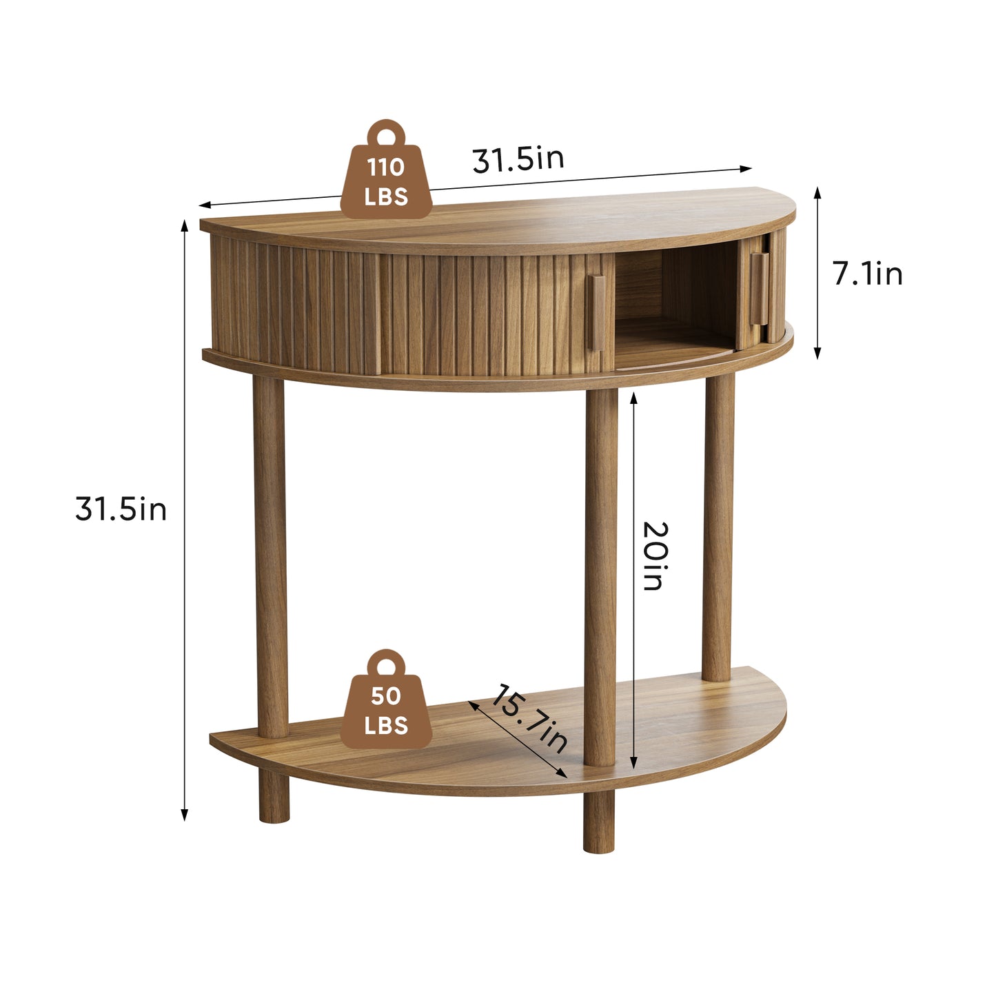 Semiocthome Farmhouse Console Table