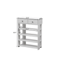 Semiocthome Modern Shoe Cabinets Storage Organiser with 2 Drawers and Hook for Entryway, White