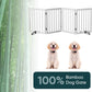 Smart FENDEE Foldable Dog Gate Bamboo Pet Gate Extra Wide Dog Fence for Doorway,24"H,White,4 Panels