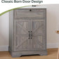 Smart FENDEE 22.83" Bathroom Vanity with Sink, Storage Cabinet with Barn Door & Drawer, Grey