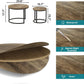 Smart FENDEE Round Coffee Table Set,Nesting Table for Living Room,Rustic Brown, Sturdy Wood