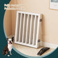 Smart FENDEE Foldable Dog Gate Bamboo Pet Gate Extra Wide Dog Fence for Doorway,24"H,White,4 Panels