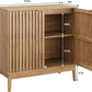 Smart FENDEE Kitchen Buffet Cabinet with Adjustable Shelf, Wood Coffee Bar Cabinet Sideboard,Natural