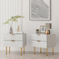 Semiocthome Night Stands for Bedroom with Wave Pattern,Modern End Tables with 2 Drawer