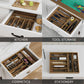 Semiocthome Drawer Organizer Silverware Organizer Kitchen Utensil Holder,7 Slots, Acacia Wood