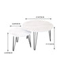Algherohein Nesting Coffee Table for Living Room,Marble Round Table,Wood&Metal