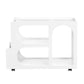 Algherohein Extendable End Table with Wheels,Modern Storage Side Table
