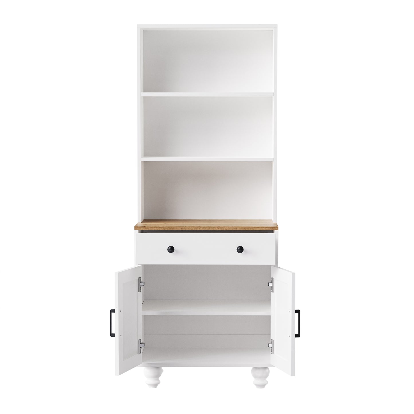 Algherohein Farmhouse Storage Cabinet,Kitchen Cabinets with Bookshelf,Drawer,Adjustable Shelf