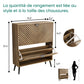 Semiocthome 31.5" Shoe Cabinet with 2 Fluted Diamond Doors