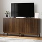 Algherohein Sideboard Cabinet with 4 Door & Adjustable Shelves, Kitchen Storage Organizer, Home Decor TV Stand for Living Room, Oak
