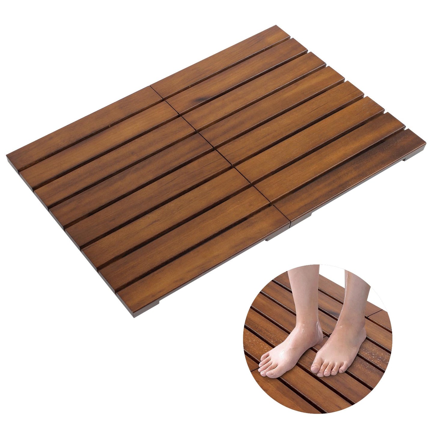 Smuxee Foldable Bath Shower Mat,Non Slip Bathtub Mat,Indoor and Outdoor Use