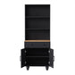 Algherohein Farmhouse Storage Cabinet,Kitchen Cabinets with Bookshelf,Drawer,Adjustable Shelf