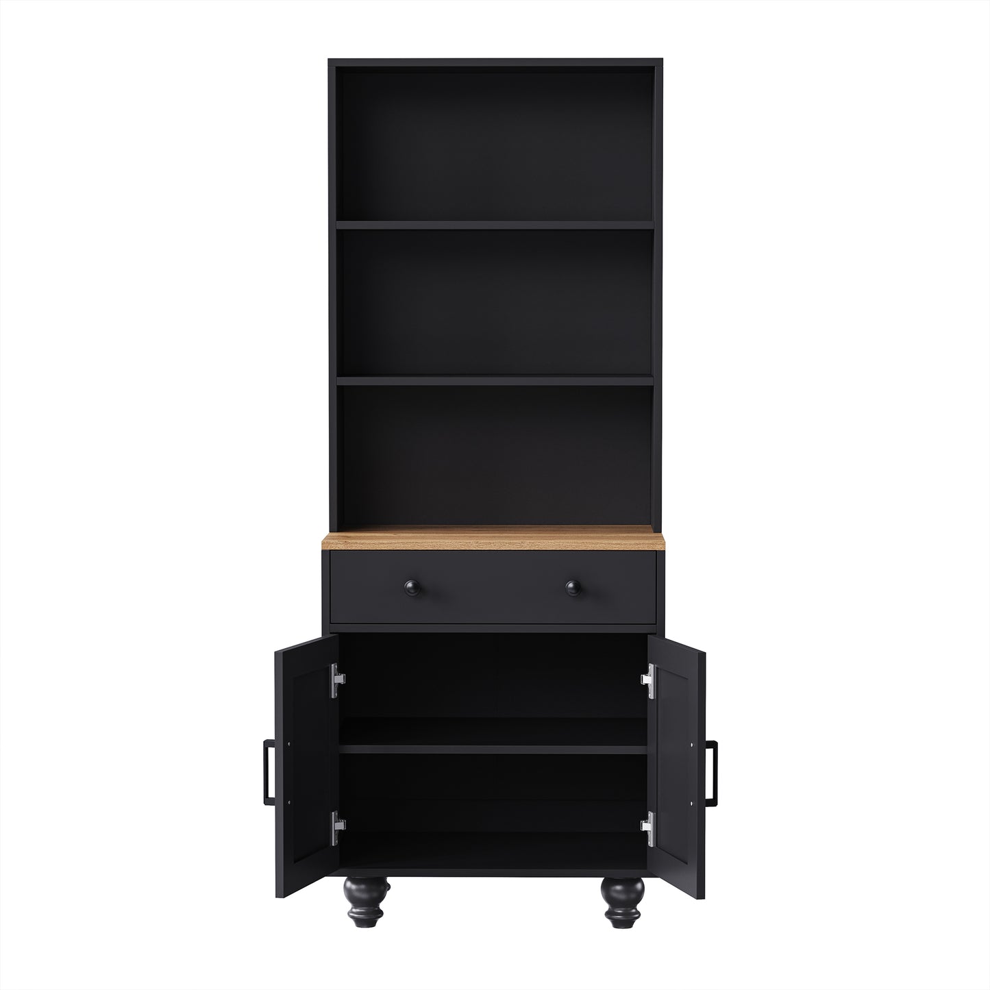 Algherohein Farmhouse Storage Cabinet,Kitchen Cabinets with Bookshelf,Drawer,Adjustable Shelf