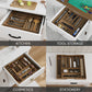 Semiocthome Acacia Wood Silverware Organizer Expandable Storage Drawer Organizer for Kitchen,9 Slot