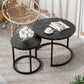 Algherohein Round Nesting Coffee Table Modern Set of 2 for Living Room