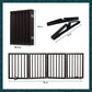 Smart FENDEE Foldable Dog Gate Extra Wide Dog Fence Bamboo Pet Gate for Doorway,24"H,Brown