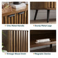 Algherohein Modern Sideboard and Buffets with 1 Storage Shelf,Entryway Fluted Cabinet with Doors