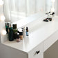 Semiocthome Vanity table with 3 color Lighted Mirror, Makeup Desk with 3 Drawers and 2 Storage Cabinet, White