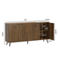 Smart FENDEE Sideboard Buffet Cabinet with Adjustable Shelf and 4 Doors,Living Room,Kitchen,Walnut