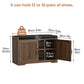 Semiocthome Shoe Bench with Storage for Entryway, Shoe Cabinet with Thick Padded Cushion, Walnut