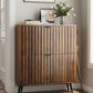 Smart FENDEE Shoe Cabinet with 2 Flip Drawers Freestanding Shoe Storage Cabinet for Entryway, 31.5 in, Walnut