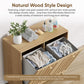 Semiocthome Laundry Hamper Cabinet with 2 Removable Fabric Bins, Storage Cabinet for Laundry Room, Bathroom Cabinet