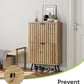 Smart FENDEE Shoe Cabinet with 2 Flip Drawers Slim Shoe Storage Cabinet, Entryway, Natural, 23.6 in