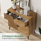 Semiocthome Modern 3 Drawer Dresser, Chest of Drawers with Diamond Doors for Bedroom, Walnut, Adult