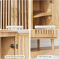 Semiocthome Sideboards and Buffets with 2 Doors and Adjustable Shelve,Coffee Bar for Kitchen, Natural