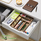 Semiocthome Acacia Wood Drawer Organizer Kitchen Silverware Organizer Utensil Caddy,6 Slots